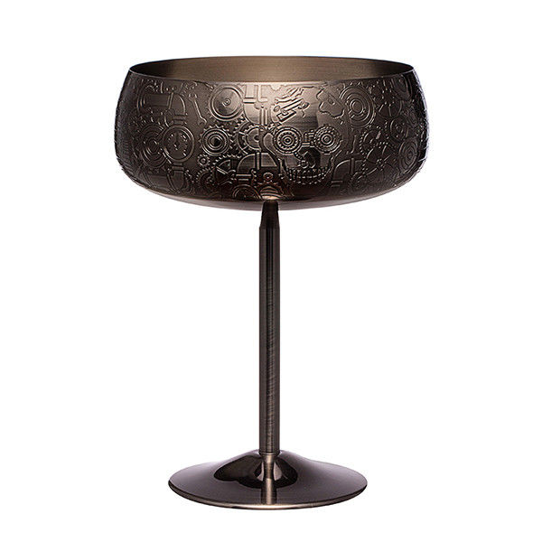 Roestvrij staal Martini wijnglas 14OZ 4,1 * 6,4 inch met brede bodem
