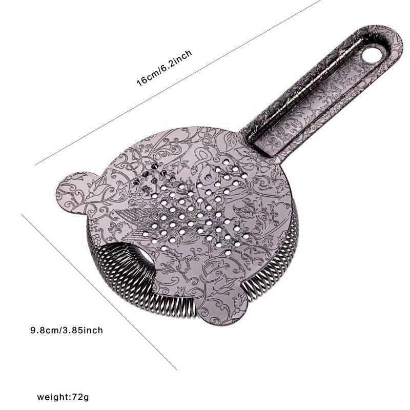 Standaard staal bar strainer bar gereedschap drink strainer met 100 draad veer voor professionele bartenders en mixologists