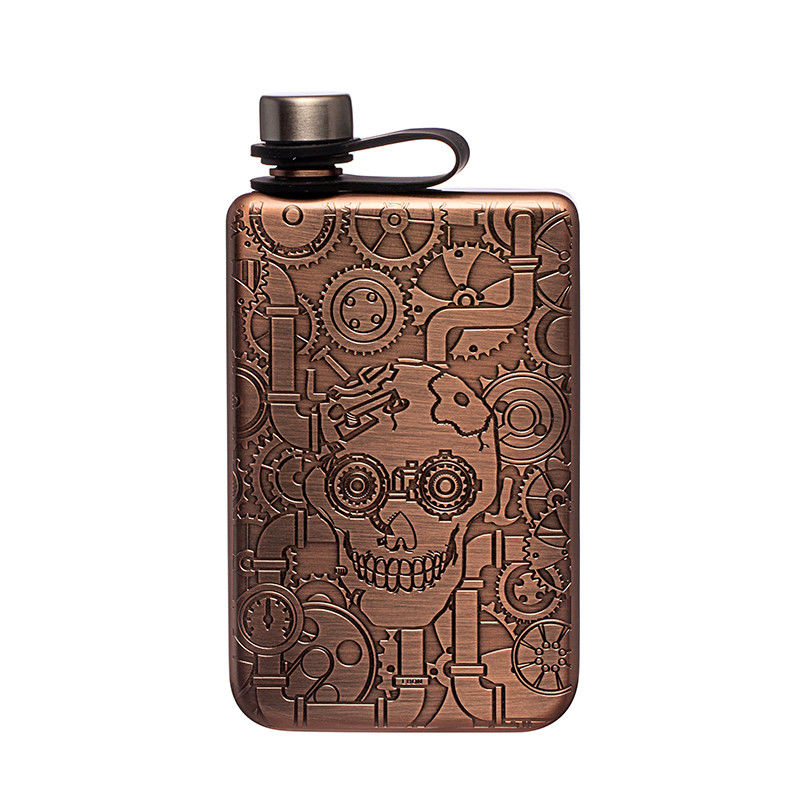 Hipflask voor drank geborsteld koper 7 oz roestvrij staal lekbestendig met trechter geweldig cadeau idee fles