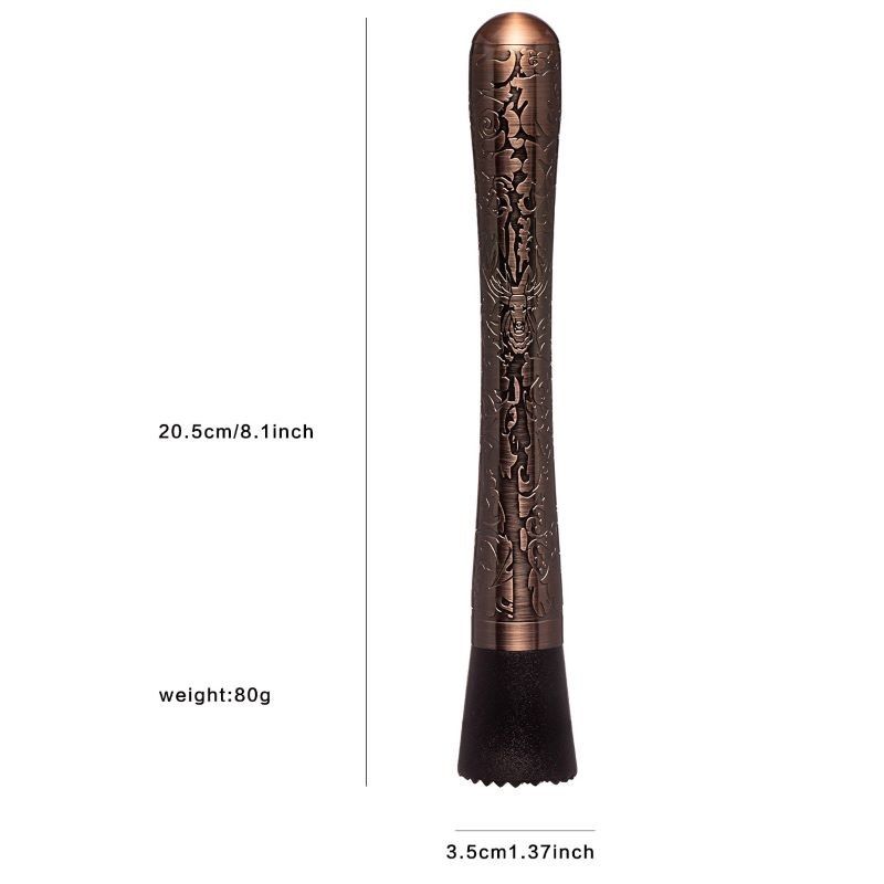 Stag Design 8 inch professionele duurzame roestvrij staal Muddler Drink Muddler Drink Smasher voor cocktails