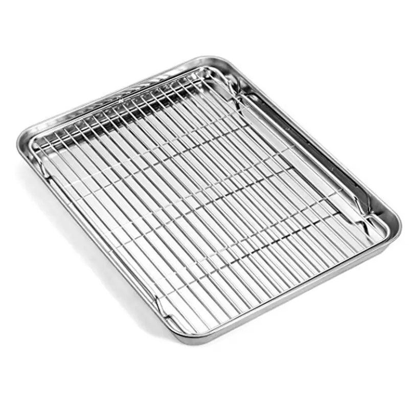 Heavy Duty Oven Baking Tray Nonstick Baking Pan Roestvrij Met Koelrek Set