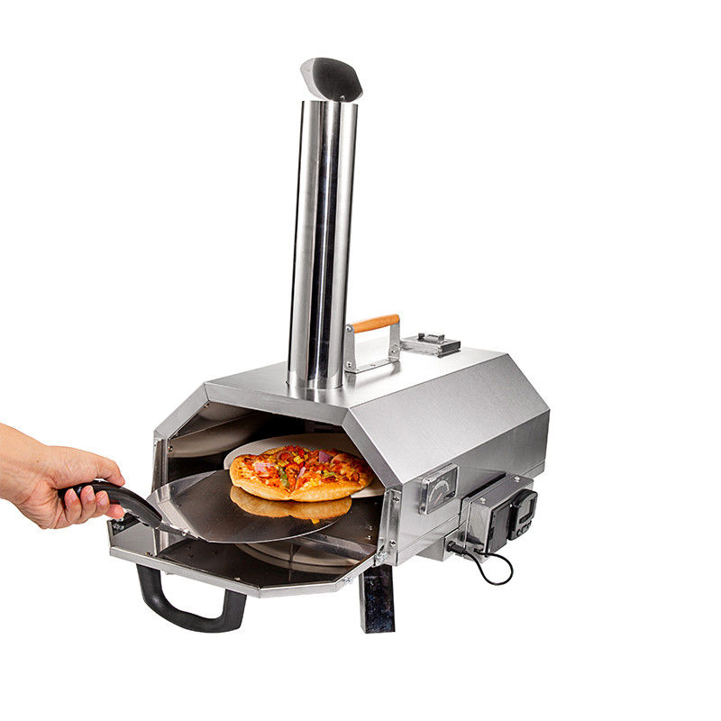 12 inch houtgebrand pizzaoven automatische draaiende openlucht pizzaoven voor achtertuin camping
