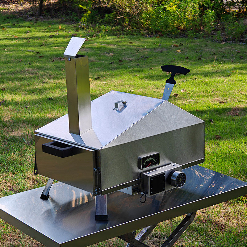 12 inch Outdoor Hout Pellet Pizza Oven met Thermometer Hout Branden Pizza Stone & Peel Cutter